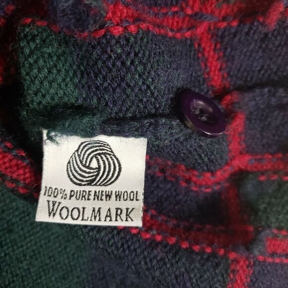 Pendleton Women's Sweater Petite Medium Cardigan Wool Button Front V-Neck Green - Picture 11 of 11